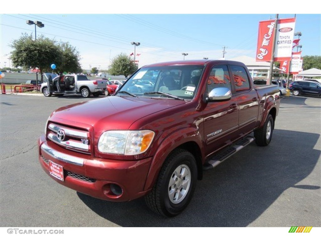 2005 Tundra SR5 Double Cab - Salsa Red Pearl / Taupe photo #3