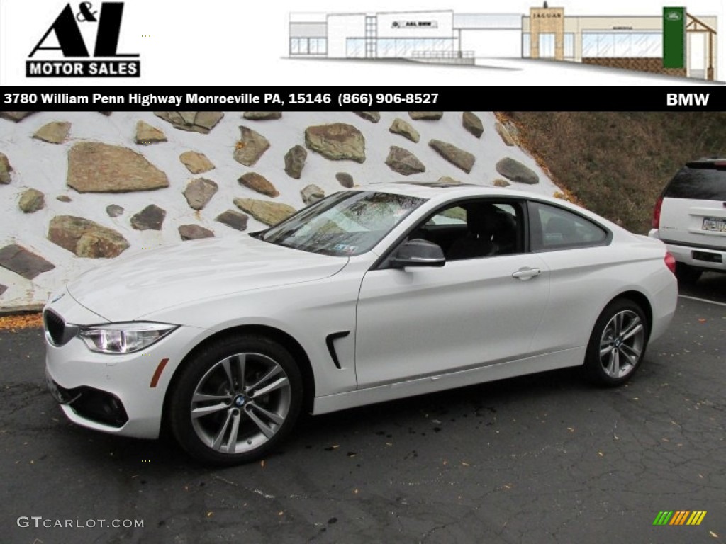 2015 4 Series 428i xDrive Coupe - Alpine White / Black photo #1