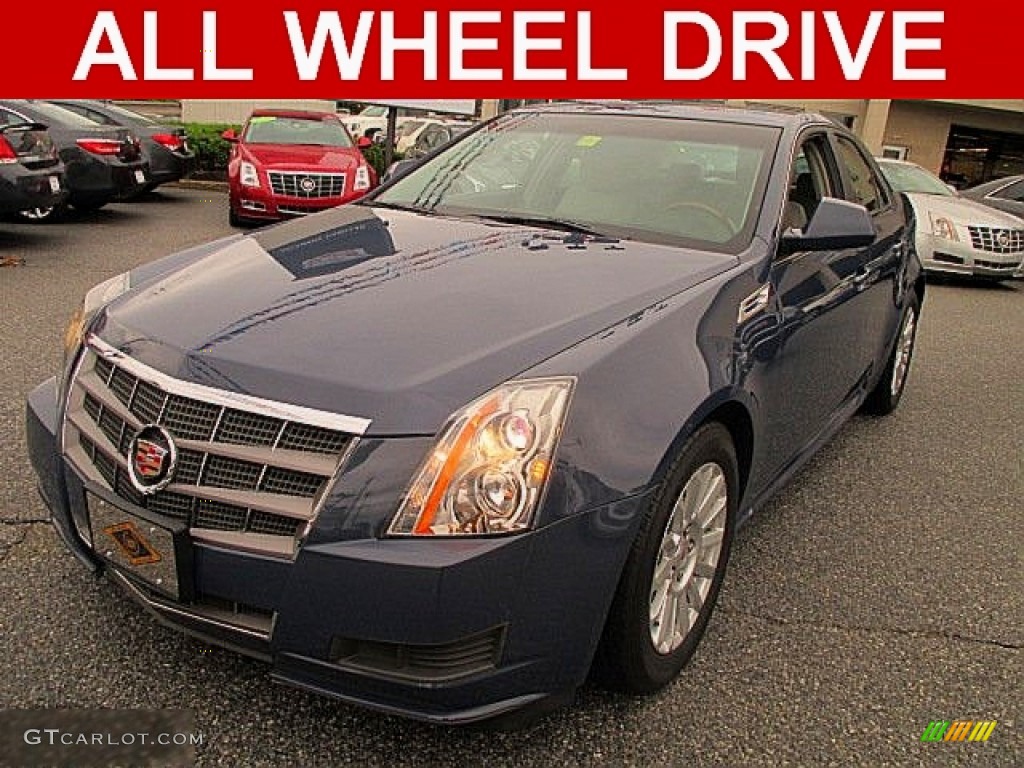 2010 CTS 4 3.0 AWD Sedan - Blue Diamond Tricoat / Light Titanium/Ebony photo #1