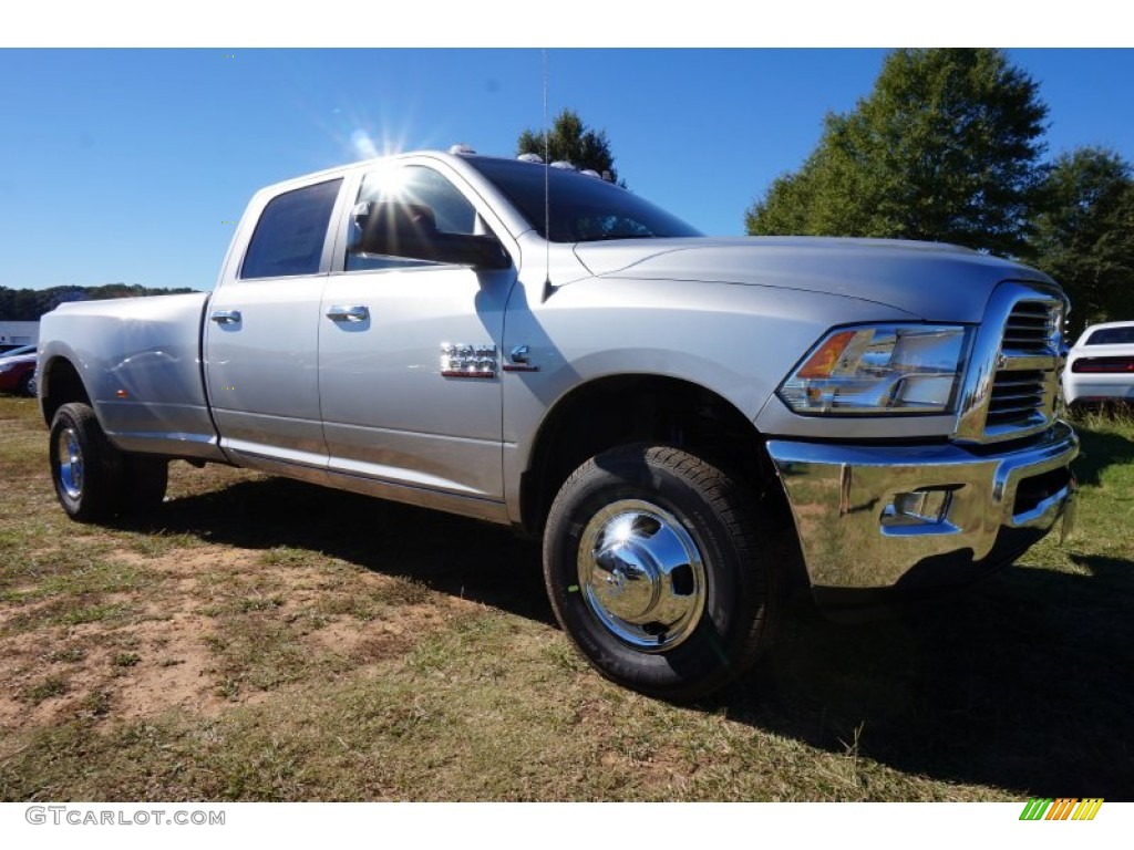 Bright Silver Metallic 2015 Ram 3500 Big Horn Crew Cab 4x4 Dual Rear Wheel Exterior Photo #98436839