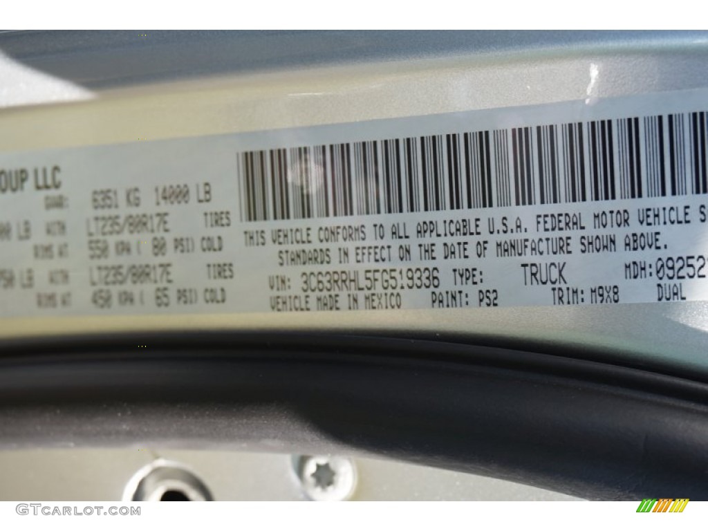2015 3500 Color Code PS2 for Bright Silver Metallic Photo #98436982