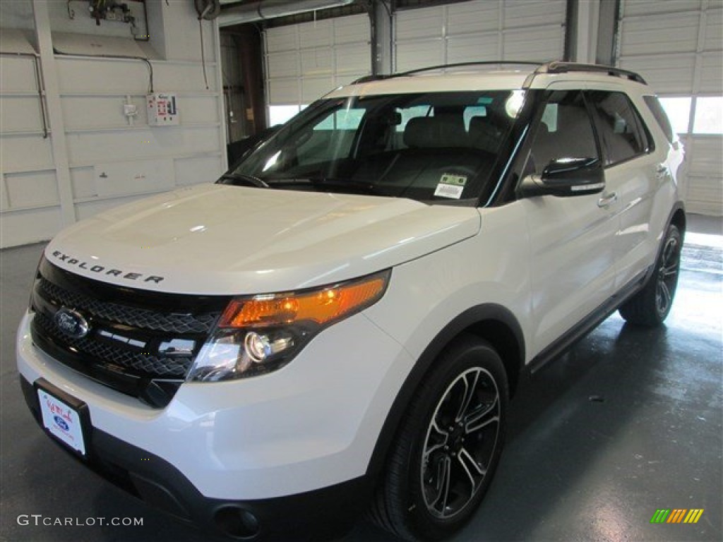 2014 Explorer Sport 4WD - White Platinum / Sport Charcoal Black/Sienna photo #3