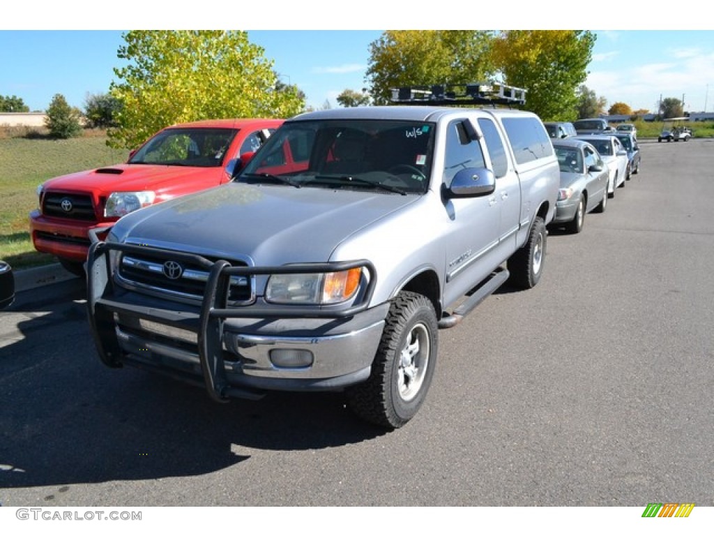 2001 Tundra SR5 Extended Cab 4x4 - Thunder Gray Metallic / Gray photo #4