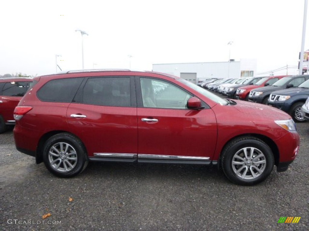 Cayenne Red 2015 Nissan Pathfinder SL 4x4 Exterior Photo #98441441