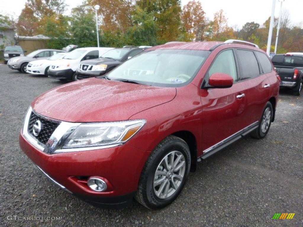 Cayenne Red 2015 Nissan Pathfinder SL 4x4 Exterior Photo #98441531