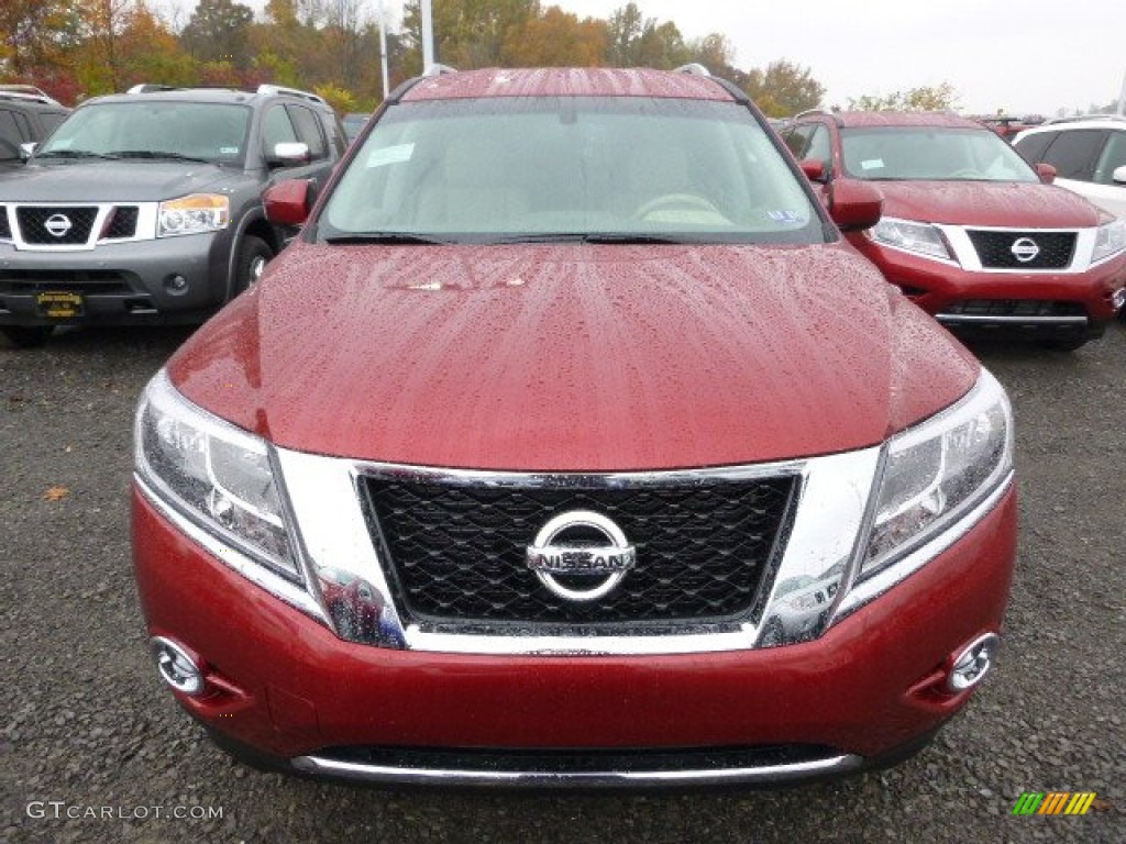 Cayenne Red 2015 Nissan Pathfinder SL 4x4 Exterior Photo #98441552