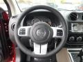 2015 Jeep Compass Dark Slate Gray/Light Pebble Beige Interior Steering Wheel Photo