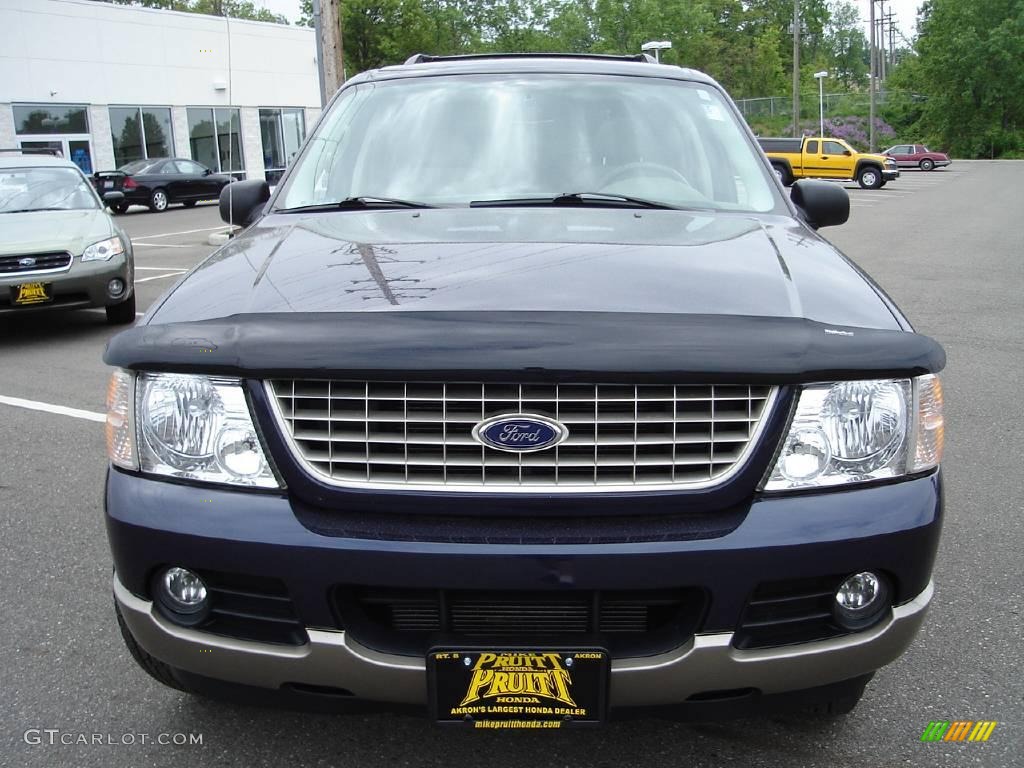 2003 Explorer Eddie Bauer AWD - True Blue Metallic / Medium Parchment Beige photo #8