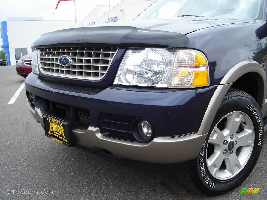 2003 Explorer Eddie Bauer AWD - True Blue Metallic / Medium Parchment Beige photo #9