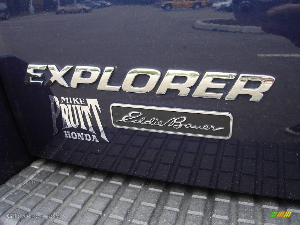 2003 Explorer Eddie Bauer AWD - True Blue Metallic / Medium Parchment Beige photo #14
