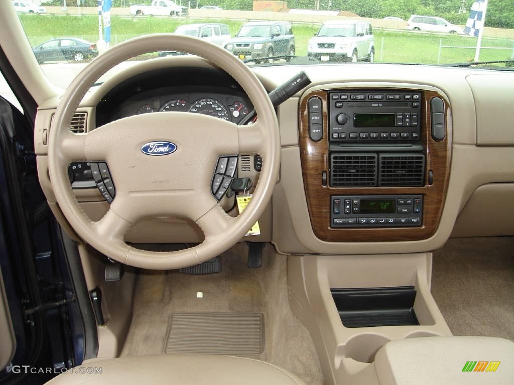 2003 Explorer Eddie Bauer AWD - True Blue Metallic / Medium Parchment Beige photo #22