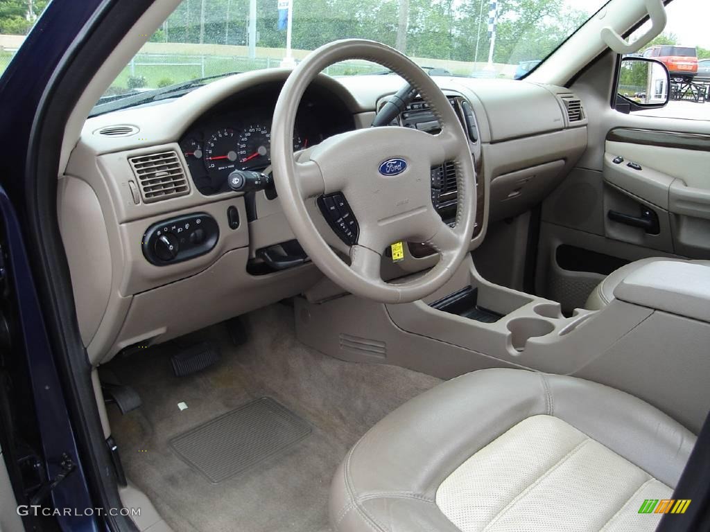 2003 Explorer Eddie Bauer AWD - True Blue Metallic / Medium Parchment Beige photo #26