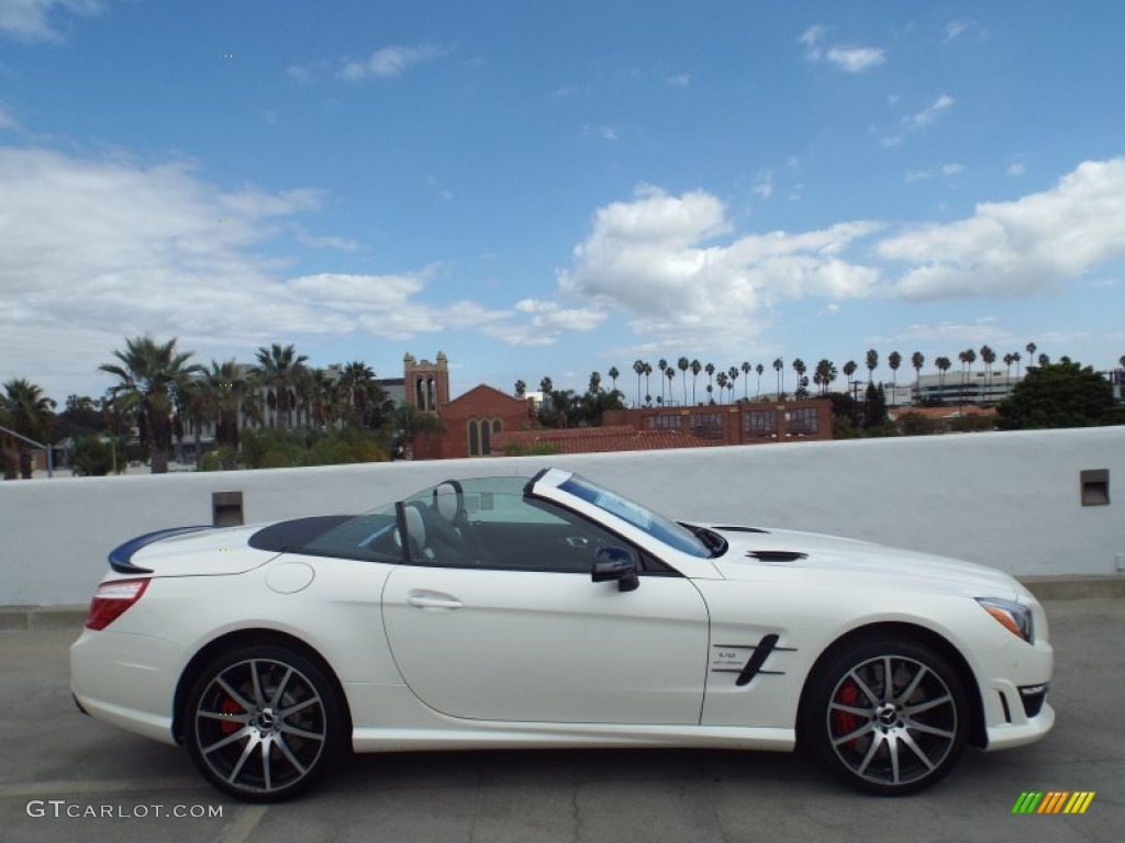designo Diamond White Metallic 2015 Mercedes-Benz SL 63 AMG Roadster Exterior Photo #98445671
