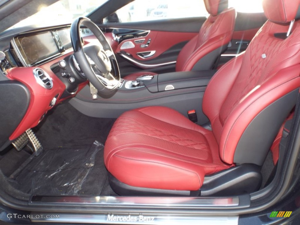designo Bengal Red/Black Interior 2015 Mercedes-Benz S 550 4Matic Coupe Photo #98448206