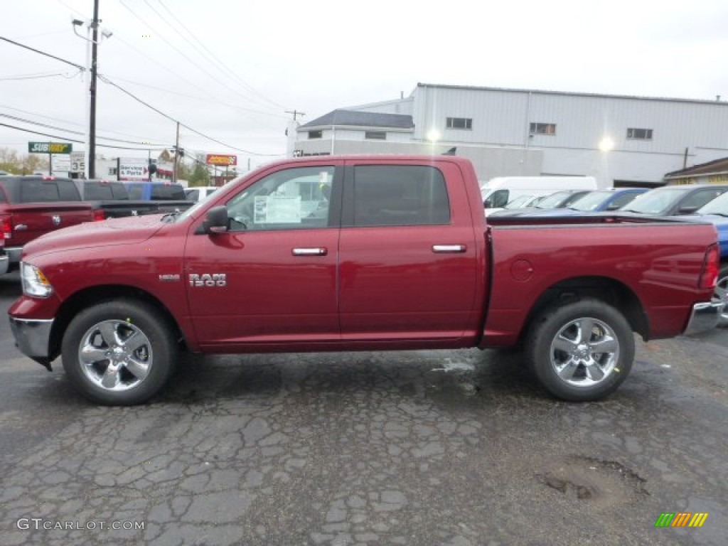 2014 1500 SLT Crew Cab 4x4 - Deep Cherry Red Crystal Pearl / Black/Diesel Gray photo #2