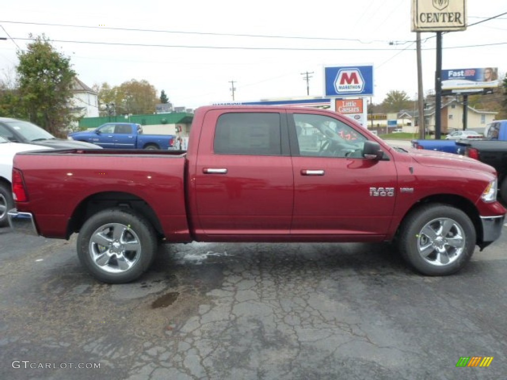 2014 1500 SLT Crew Cab 4x4 - Deep Cherry Red Crystal Pearl / Black/Diesel Gray photo #7