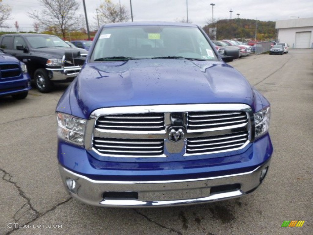 2014 1500 SLT Quad Cab 4x4 - Blue Streak Pearl Coat / Black/Diesel Gray photo #3