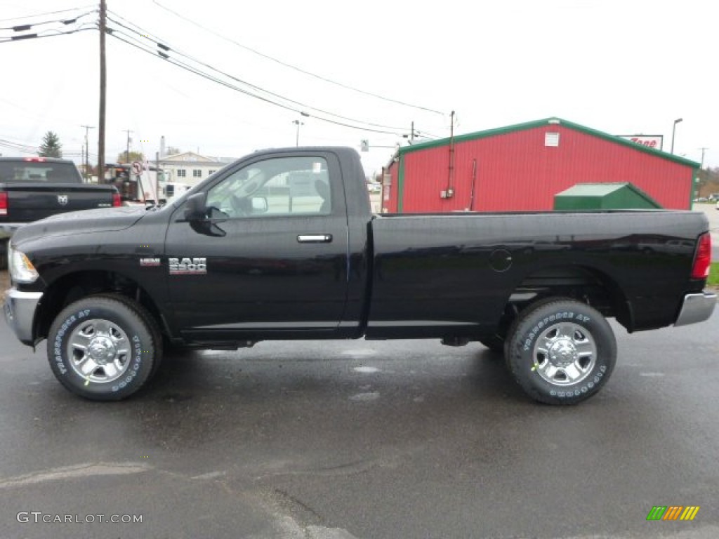 2015 2500 SLT Regular Cab 4x4 - Black / Black/Diesel Gray photo #2