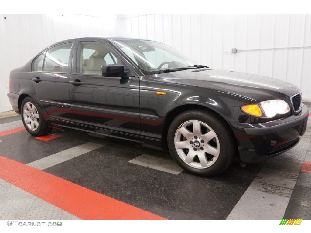 2002 3 Series 325i Sedan - Orient Blue Metallic / Black photo #6