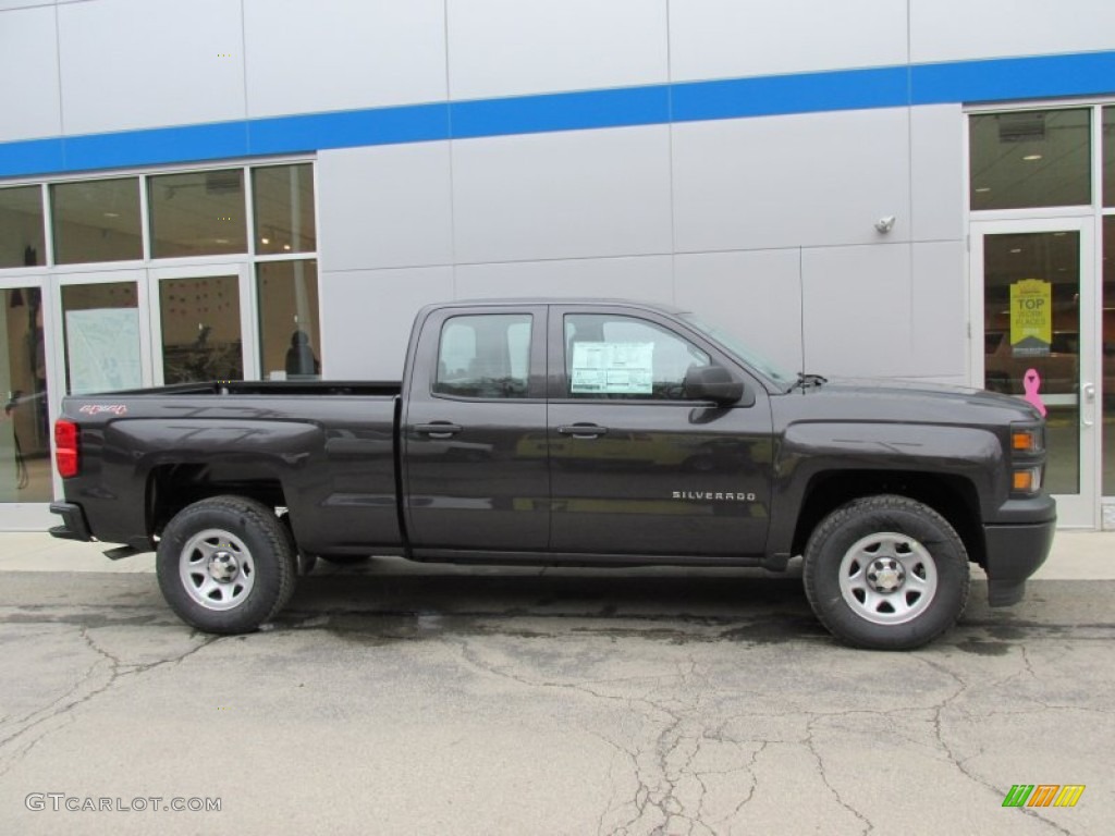 2015 Silverado 1500 WT Double Cab 4x4 - Tungsten Metallic / Dark Ash/Jet Black photo #2