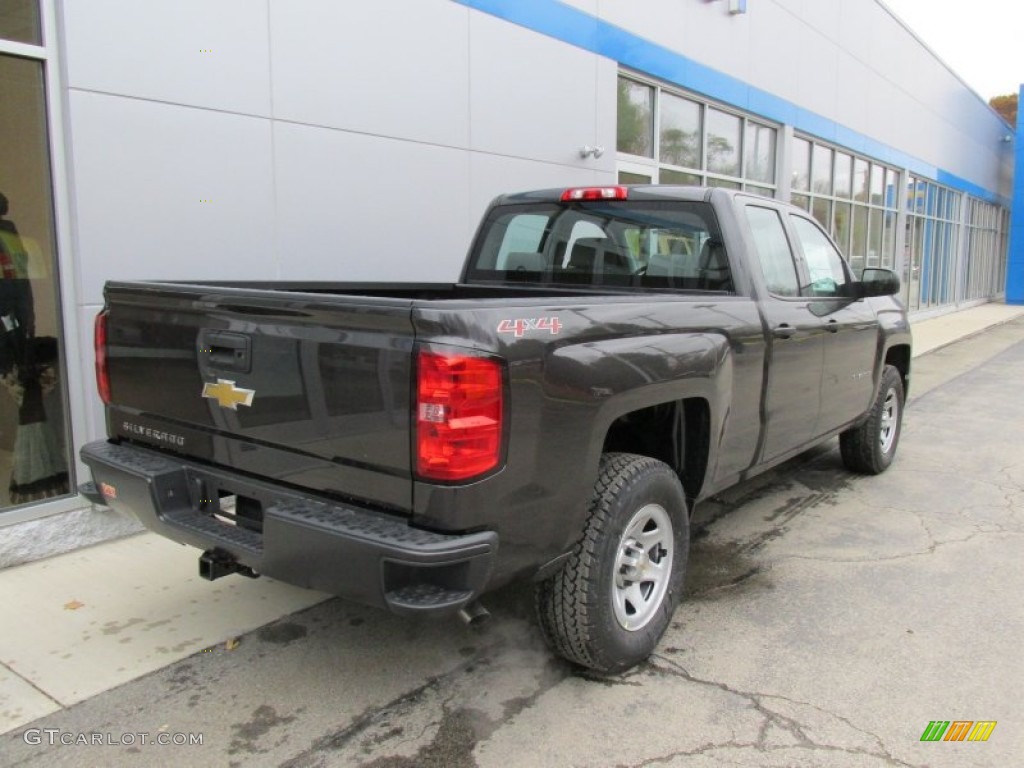 2015 Silverado 1500 WT Double Cab 4x4 - Tungsten Metallic / Dark Ash/Jet Black photo #4