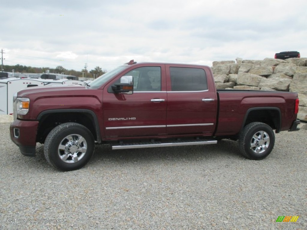 2015 Sierra 3500HD Denali Crew Cab 4x4 - Sonoma Red Metallic / Denali Cocoa/Light Cashmere photo #3