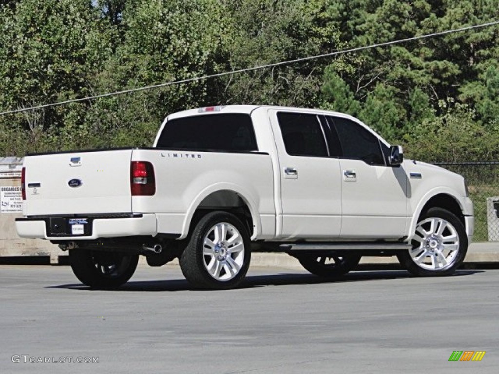 2008 F150 Limited SuperCrew 4x4 - White Sand Tri-Coat / Tan photo #2
