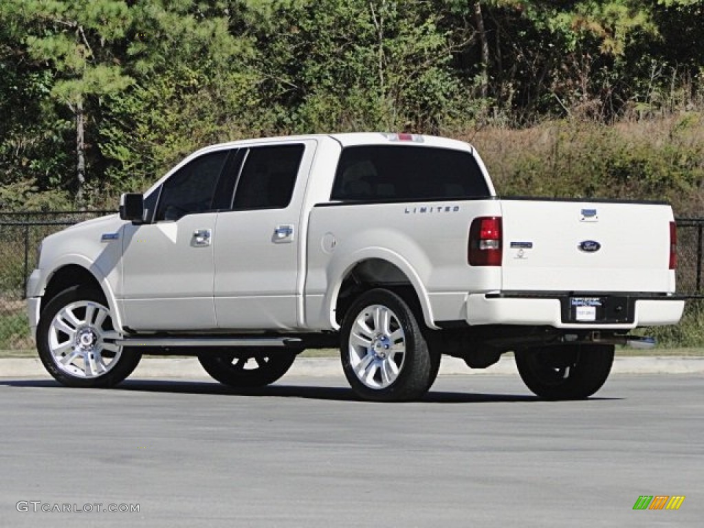 2008 F150 Limited SuperCrew 4x4 - White Sand Tri-Coat / Tan photo #4
