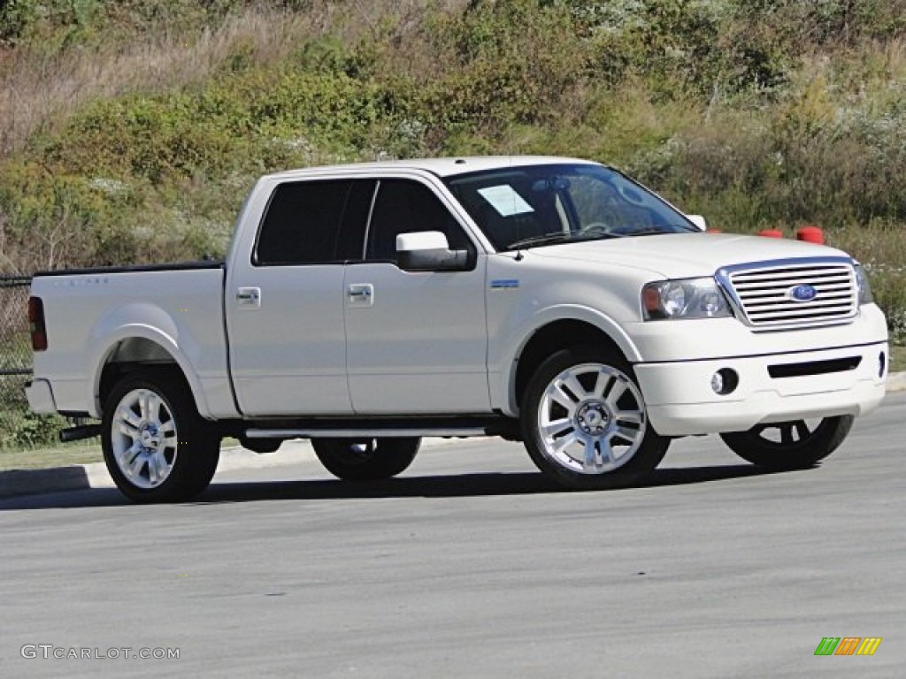 2008 F150 Limited SuperCrew 4x4 - White Sand Tri-Coat / Tan photo #5