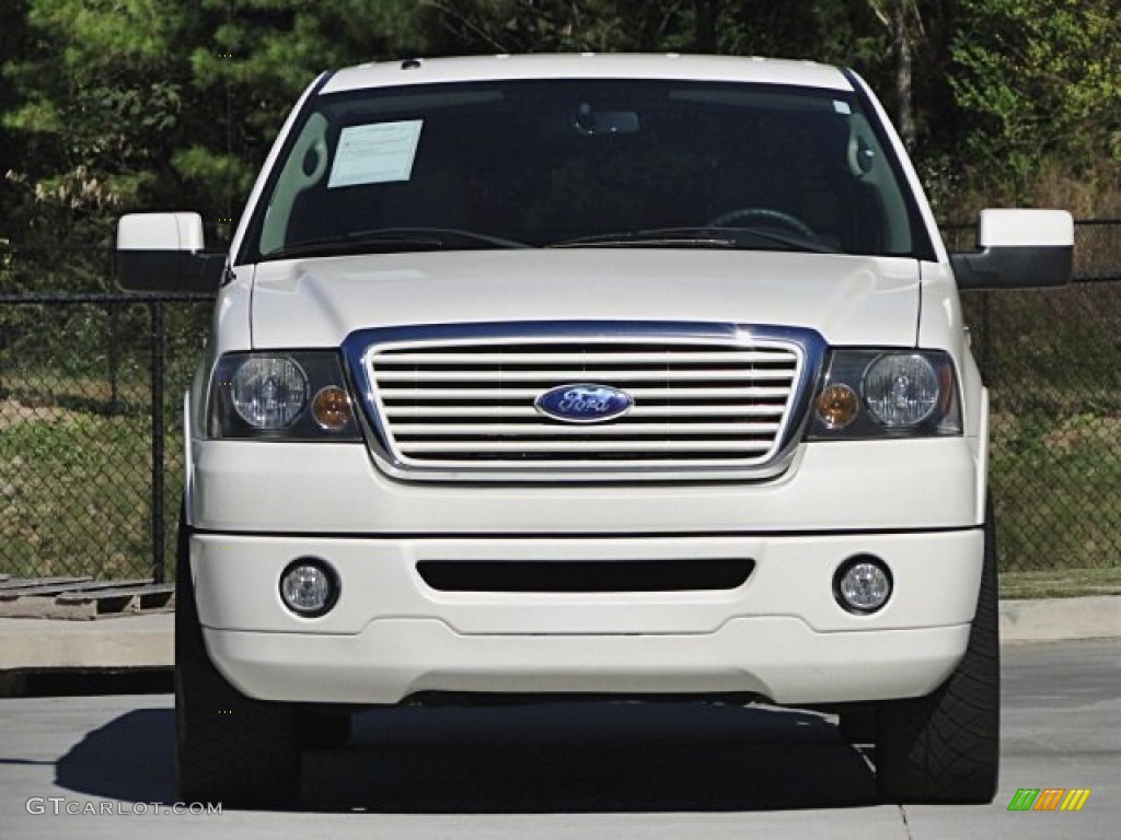2008 F150 Limited SuperCrew 4x4 - White Sand Tri-Coat / Tan photo #6