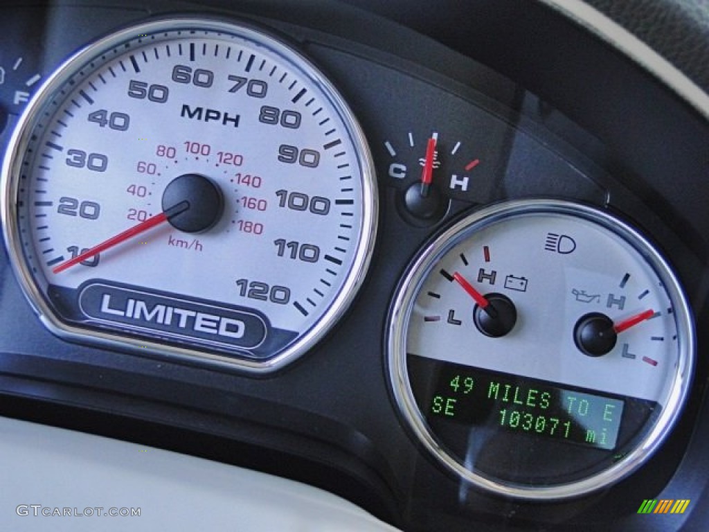 2008 F150 Limited SuperCrew 4x4 - White Sand Tri-Coat / Tan photo #13