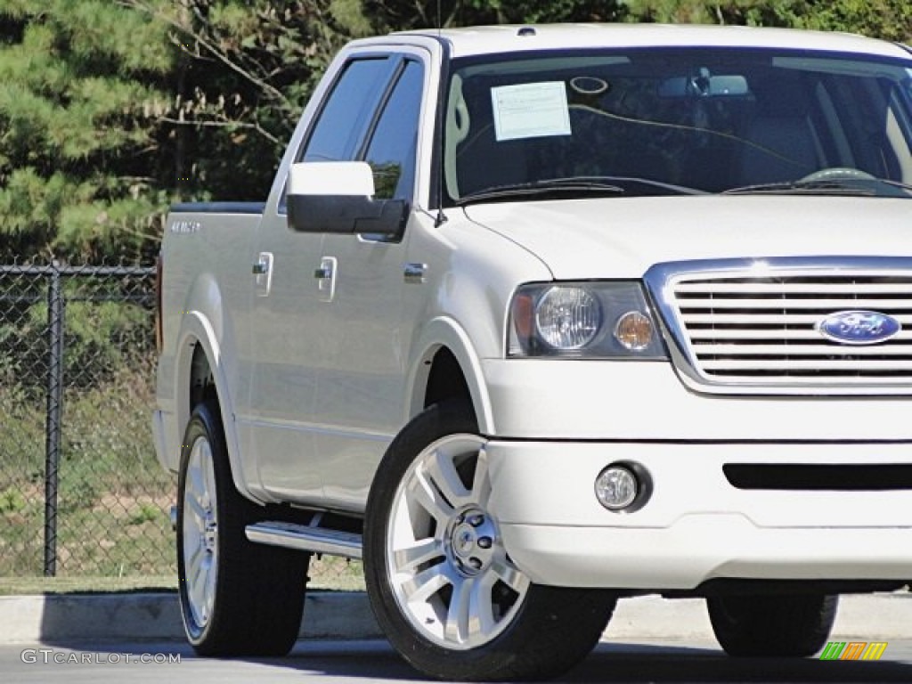 2008 F150 Limited SuperCrew 4x4 - White Sand Tri-Coat / Tan photo #17