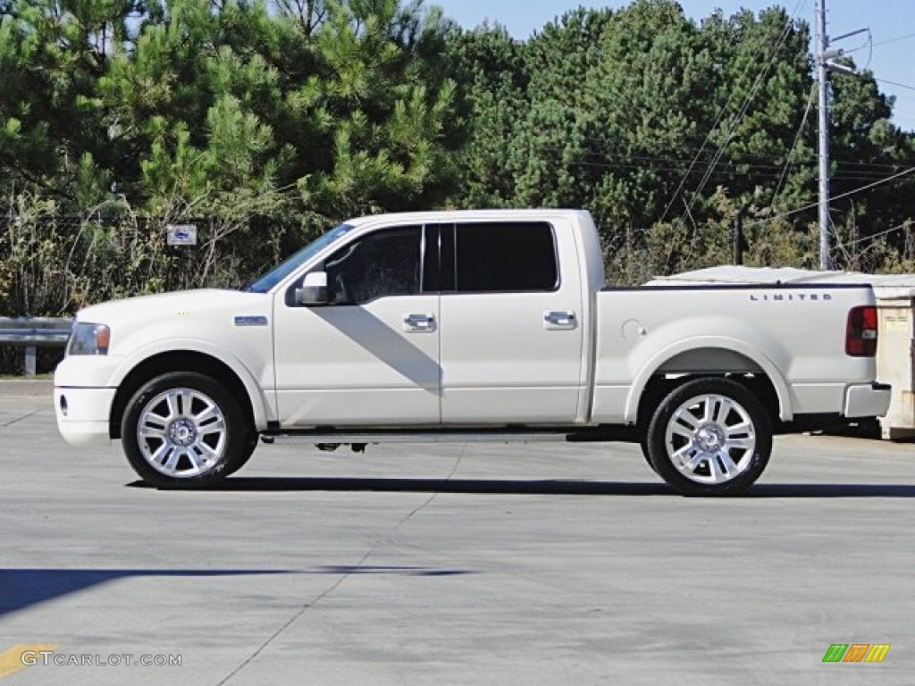 2008 F150 Limited SuperCrew 4x4 - White Sand Tri-Coat / Tan photo #18