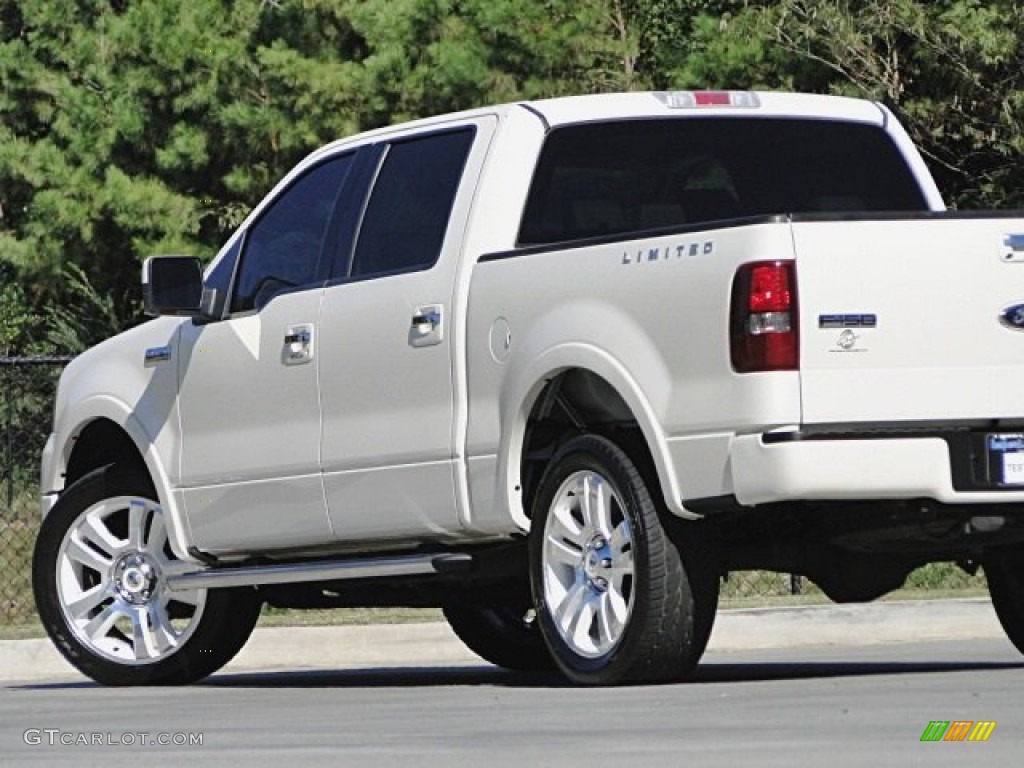 2008 F150 Limited SuperCrew 4x4 - White Sand Tri-Coat / Tan photo #29