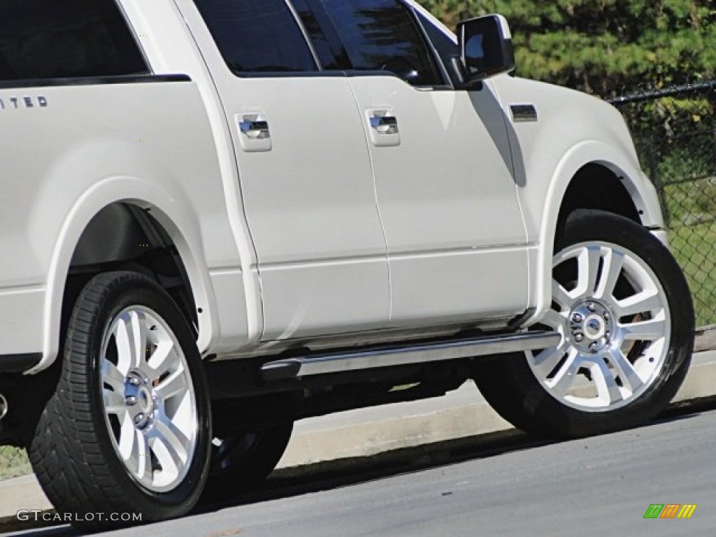2008 F150 Limited SuperCrew 4x4 - White Sand Tri-Coat / Tan photo #35