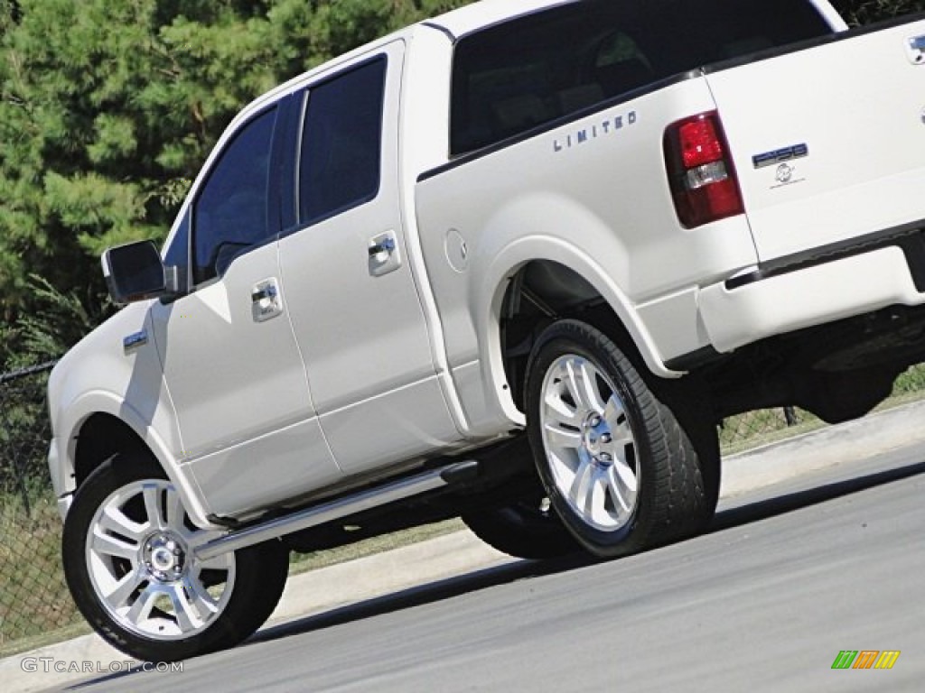 2008 F150 Limited SuperCrew 4x4 - White Sand Tri-Coat / Tan photo #40