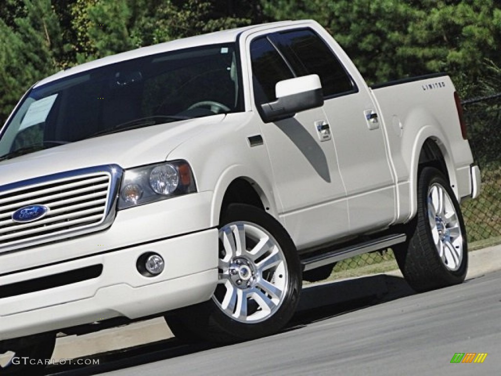 2008 F150 Limited SuperCrew 4x4 - White Sand Tri-Coat / Tan photo #41