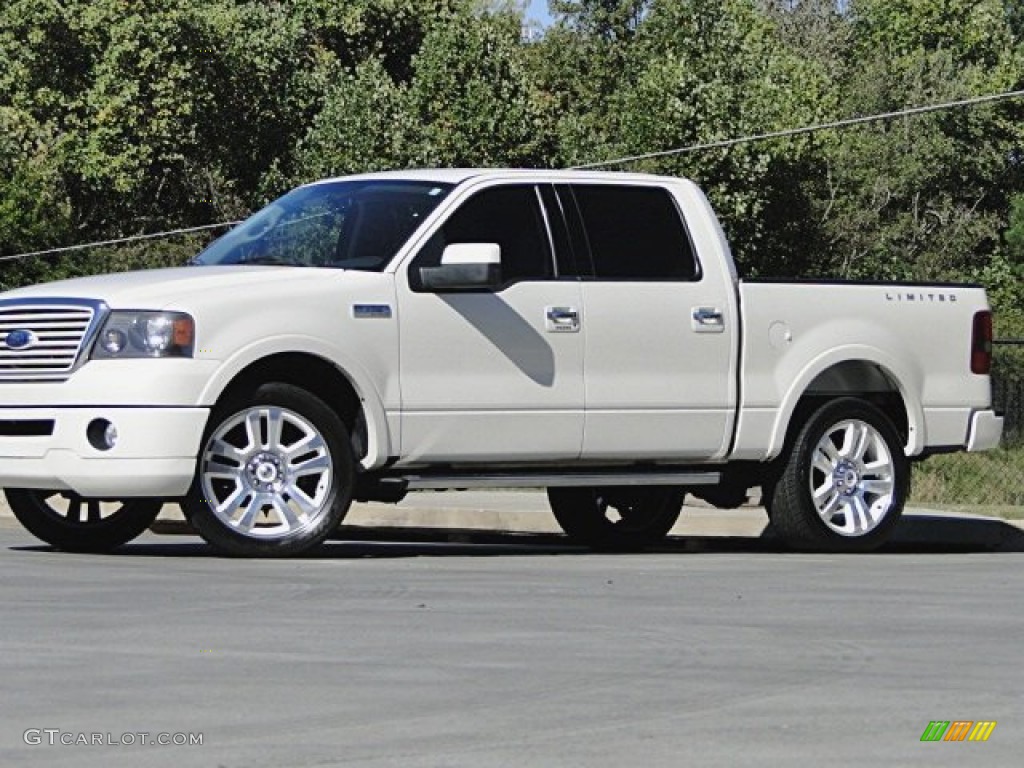 2008 F150 Limited SuperCrew 4x4 - White Sand Tri-Coat / Tan photo #43