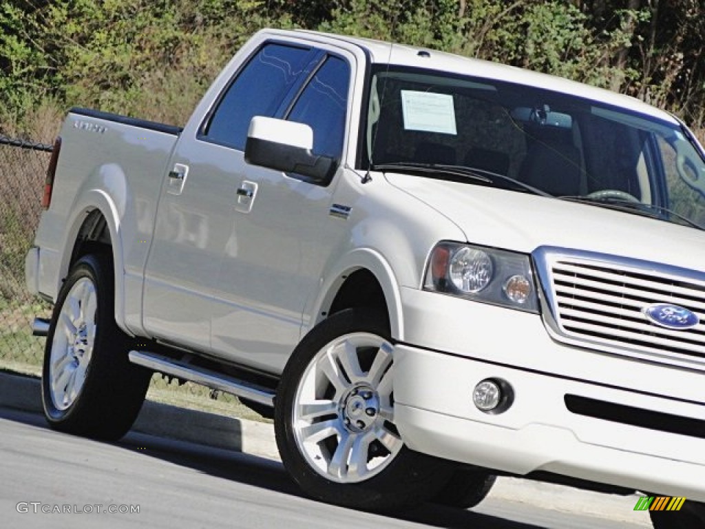 2008 F150 Limited SuperCrew 4x4 - White Sand Tri-Coat / Tan photo #48