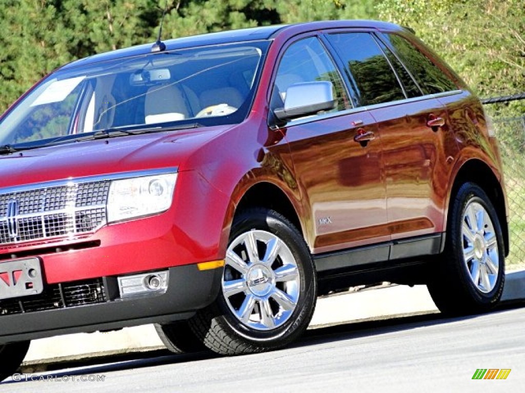 2007 MKX  - Vivid Red Metallic / Medium Camel photo #39