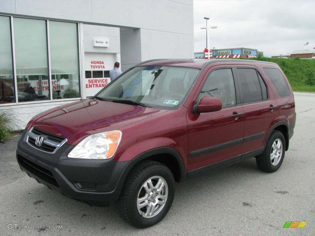 2002 CR-V EX 4WD - Chianti Red Pearl / Saddle photo #2