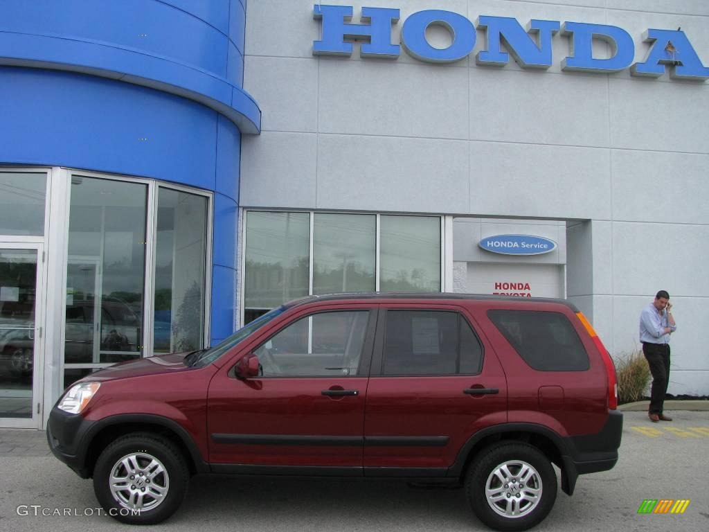 2002 CR-V EX 4WD - Chianti Red Pearl / Saddle photo #3