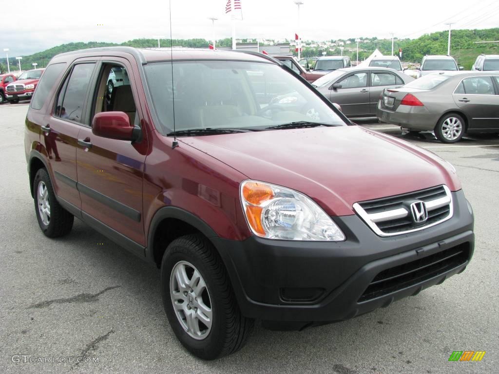 2002 CR-V EX 4WD - Chianti Red Pearl / Saddle photo #10