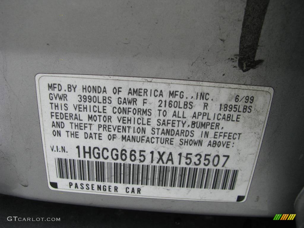 1999 Accord LX Sedan - Satin Silver Metallic / Gray photo #19
