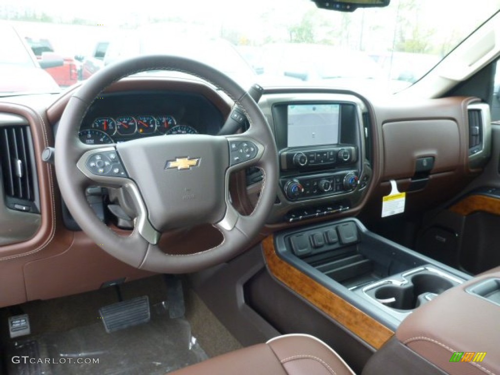 2015 Chevrolet Silverado 1500 High Country Crew Cab 4x4 High Country Saddle Dashboard Photo #98462875