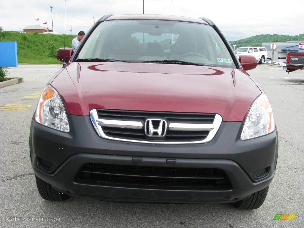 2002 CR-V EX 4WD - Chianti Red Pearl / Saddle photo #11