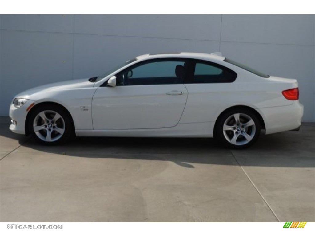 2011 3 Series 328i xDrive Coupe - Alpine White / Coral Red/Black Dakota Leather photo #6