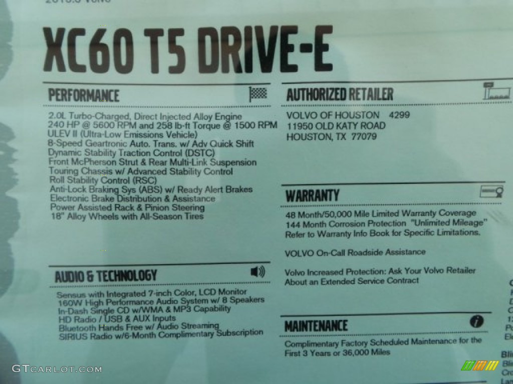2015 XC60 T5 Drive-E - Savile Grey Metallic / Off Black photo #40