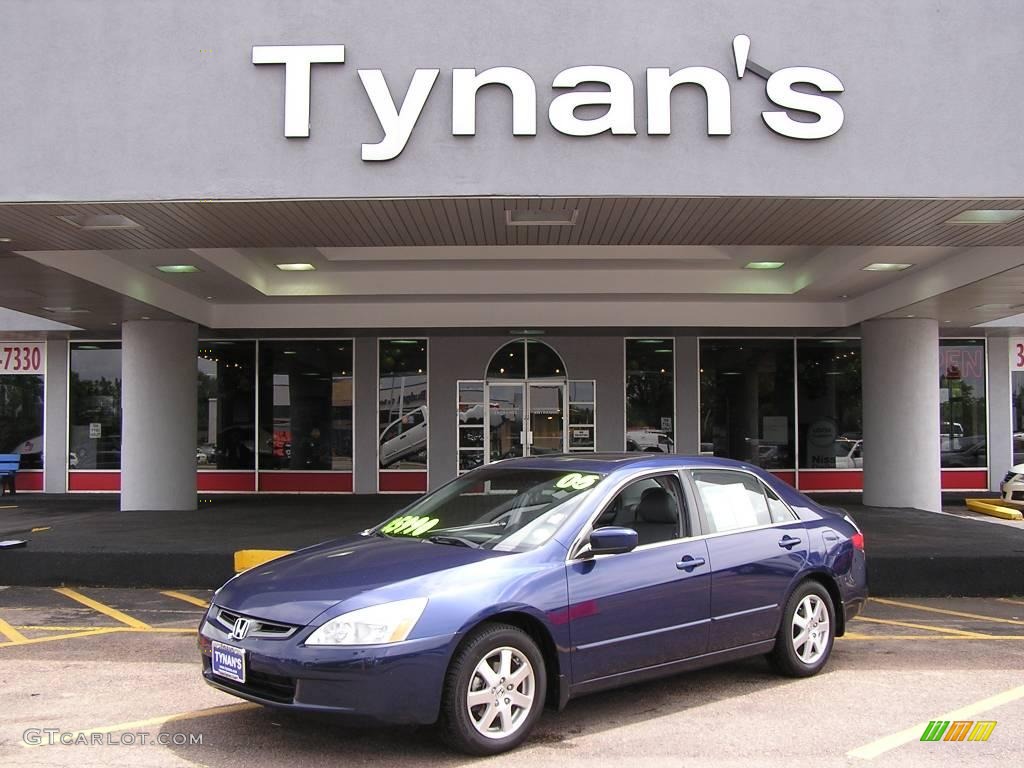 2005 Accord EX-L V6 Sedan - Eternal Blue Pearl / Gray photo #1