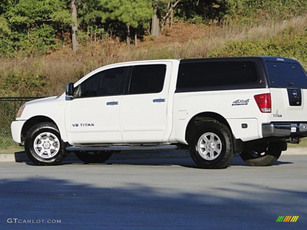 2006 Titan LE Crew Cab 4x4 - White / Graphite/Titanium photo #38